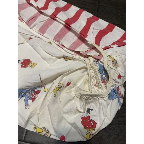 Bozo The Clown Twin Bed Sheet Set Wamsutta Bigtop Circus Vintage TV Cartoon - Picture 11 of 12